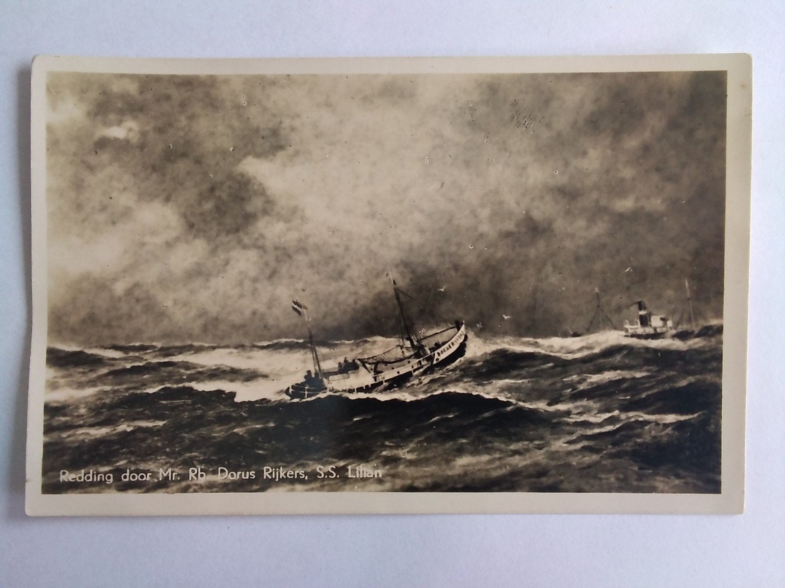 Ansichtkaart Redding door Mr. Rb. Dorus Rijkers, S.S. Lilian, Verzenden, 1940 tot 1960, Overige thema's