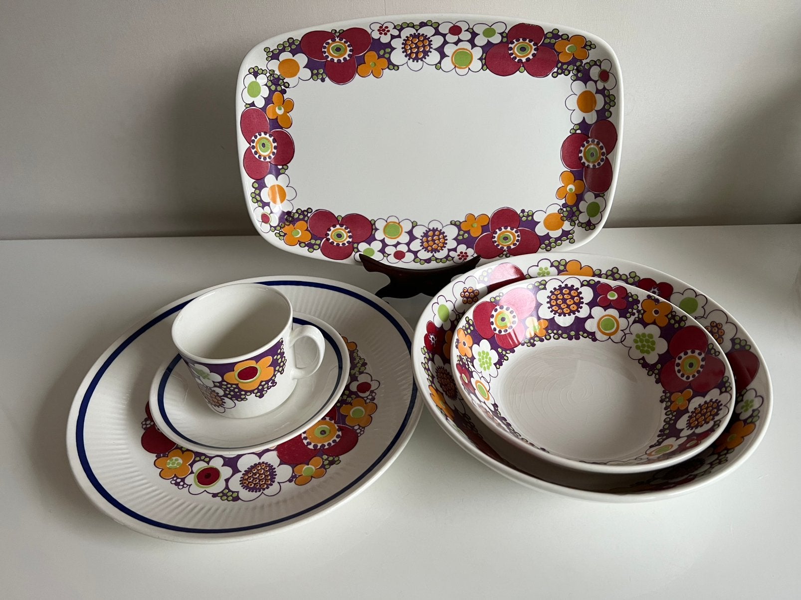 Noors Figgjo Flint MAJA MEXICO Bord Schaal Kop Schotel 60’s, Ophalen of Verzenden