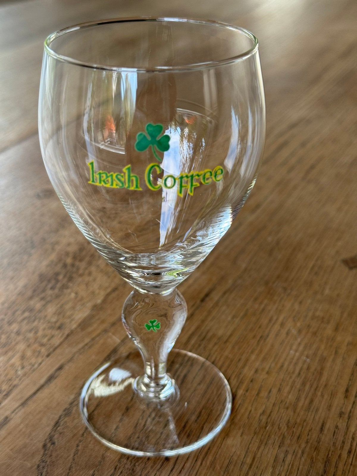 Vintage Irish Coffee glas met klaver op de steel, Verzamelen, Ophalen of Verzenden, Overige typen
