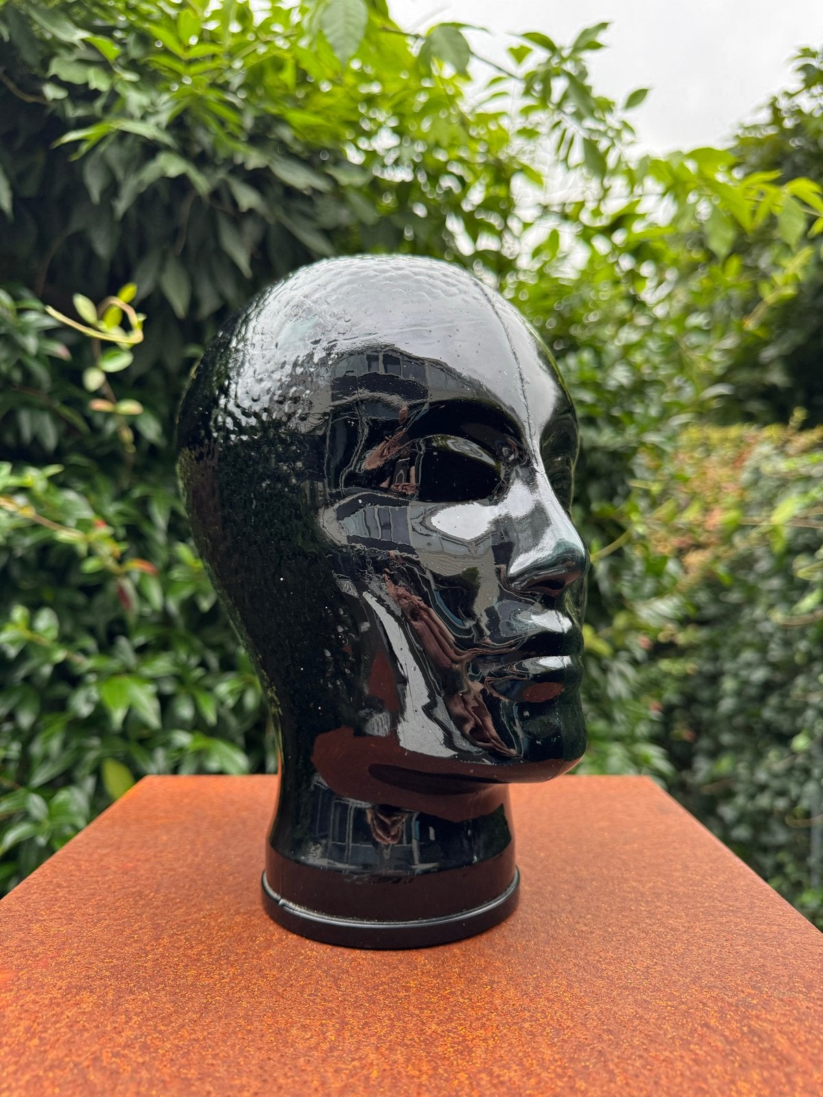 Zwarte Glanzende Mannequin Hoofd - Vintage, Ophalen of Verzenden