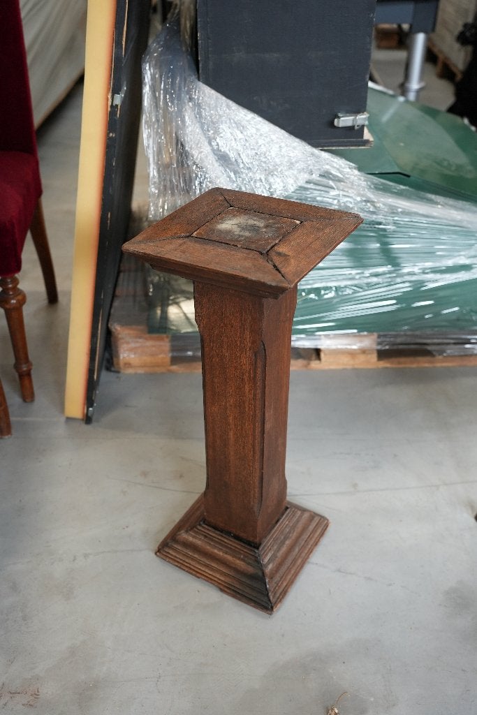 Decoratieve houten pilaar / sokkel / zuil - plantenzuil, Ophalen, Gebruikt