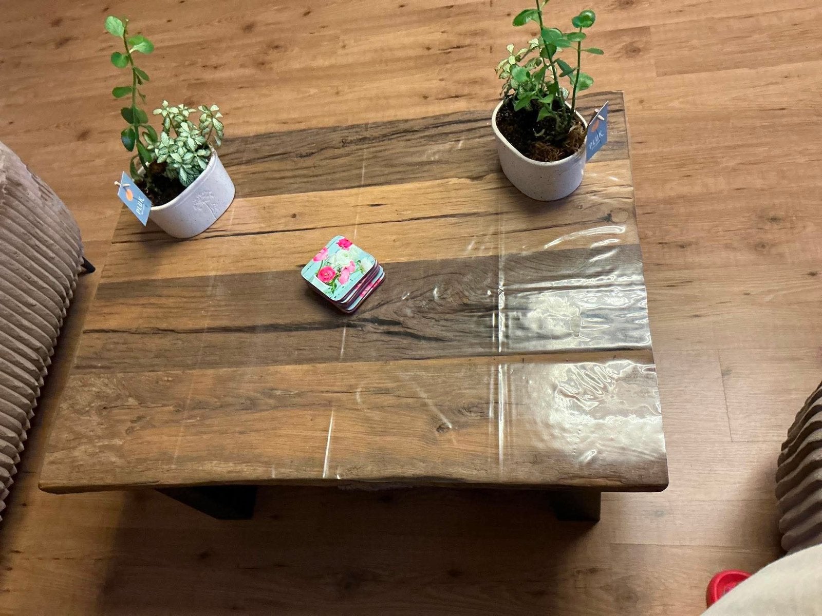 Eettafel en salontafel van bielzen - Robuust en geolied, Huis en Inrichting, Tafels | Salontafels, Ophalen, Gebruikt, 50 tot 100 cm