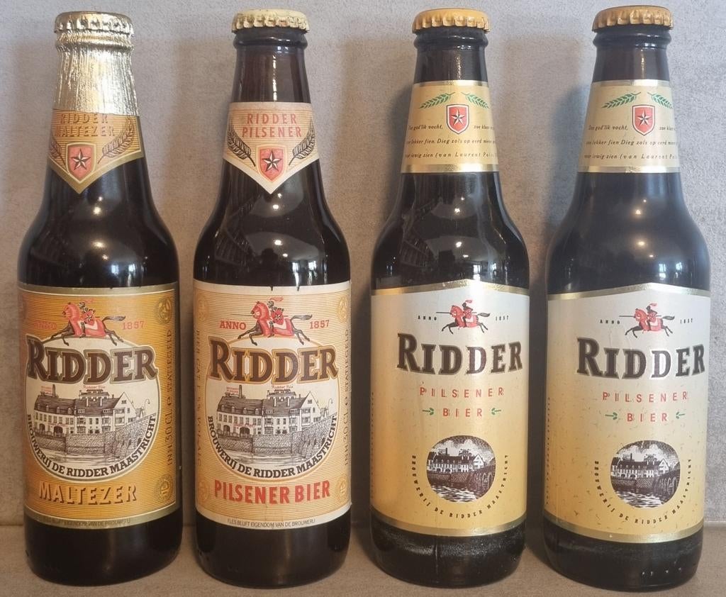 4x De Ridder, Maastricht - Maltezer '88 & Pils '88, '91, '92, Ophalen of Verzenden, Zo goed als nieuw, Glas of Glazen, Overige merken
