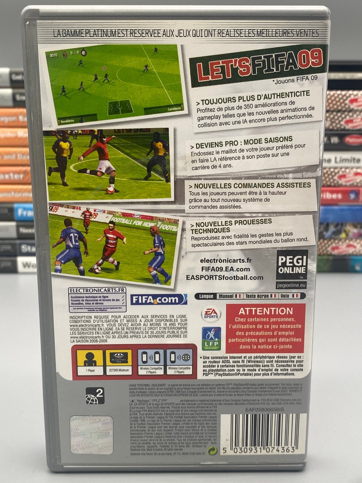 FIFA 09 - PSP PlayStation Portable Game - Compleet, 2 spelers, Ophalen of Verzenden, Vanaf 3 jaar, Sport