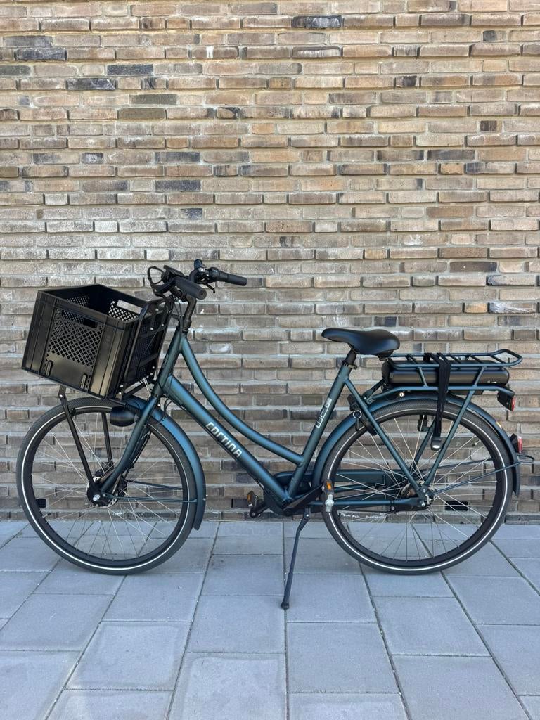 Elektrische fiets cortina e u-1 u1 groen 7 versnelingen 57, 55 tot 59 cm, Ophalen, Zo goed als nieuw