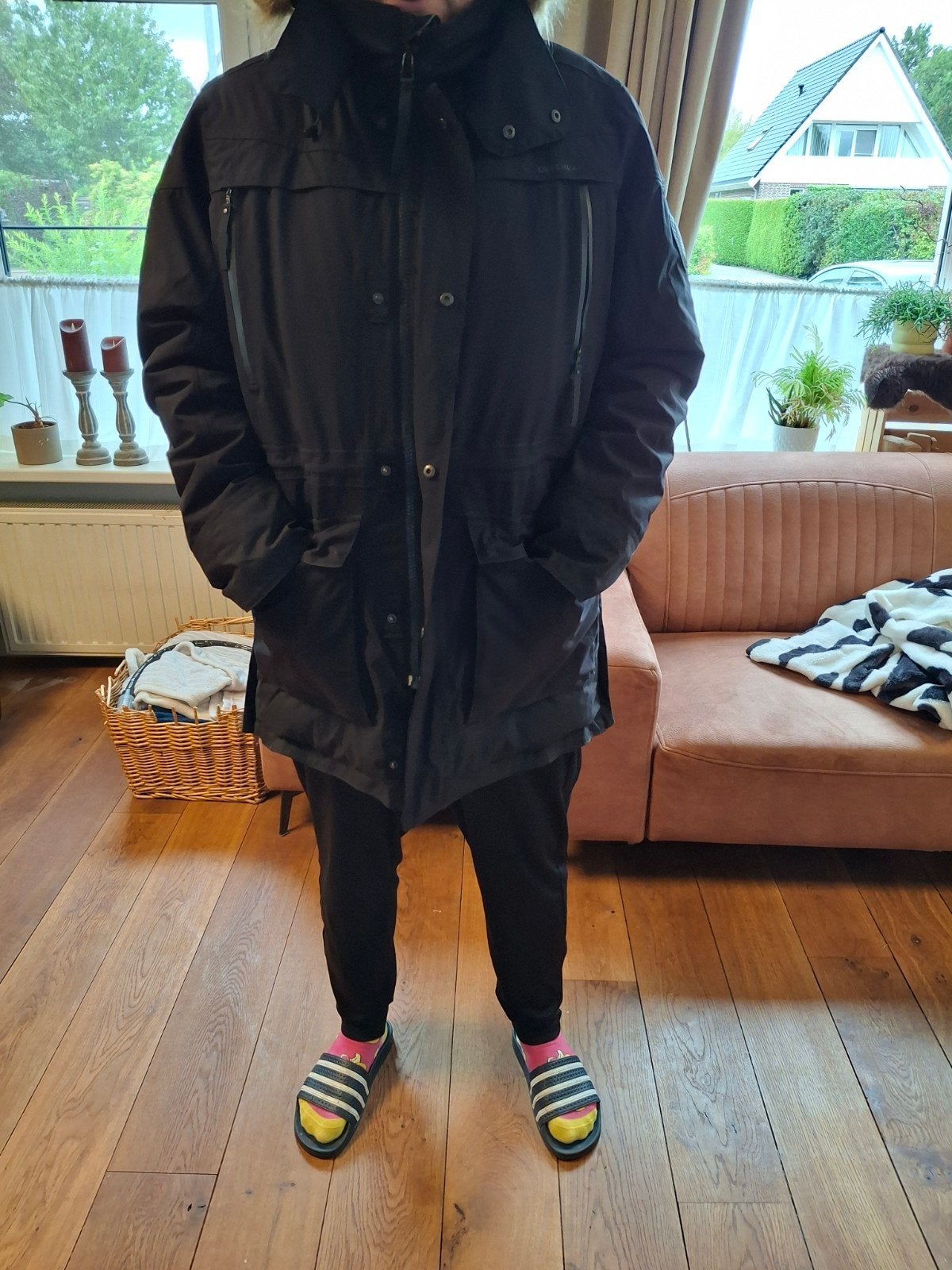 decathlon winterjas xxl, Kleding | Heren, Ophalen, Zo goed als nieuw, Overige maten, Blauw