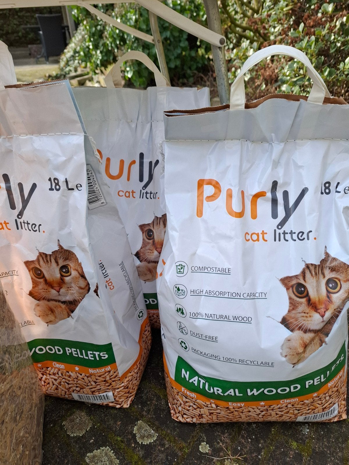 Kattenbak korrel wood pellets 2x18L en 1x4L, Ophalen, Nieuw