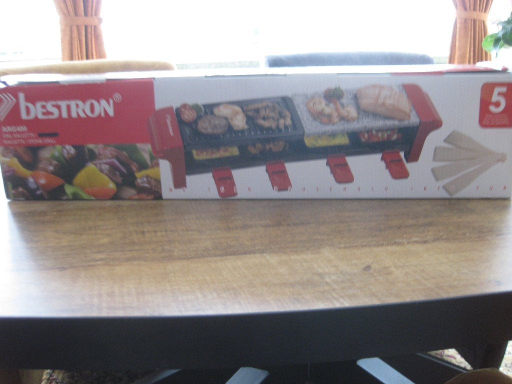 Bestron Raclette Grilplaat Arg 400 ( 4 pers) nieuw in doos, Ophalen of Verzenden, Nieuw, Tafelgrill