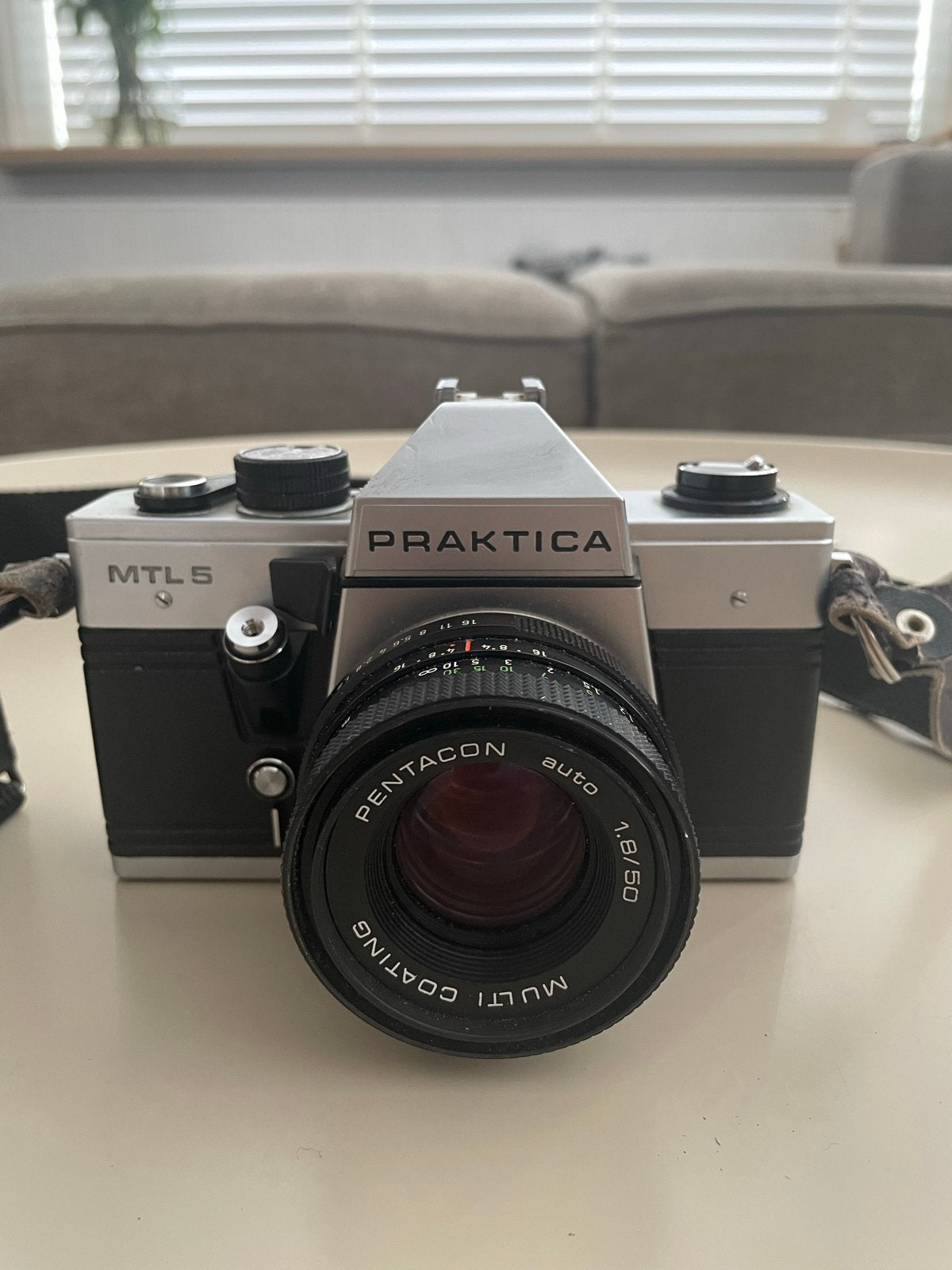 Praktica MTL 5 Spiegelreflexcamera met Pentacon 1.8/50 lens, Ophalen of Verzenden, Gebruikt, Spiegelreflex, Overige Merken