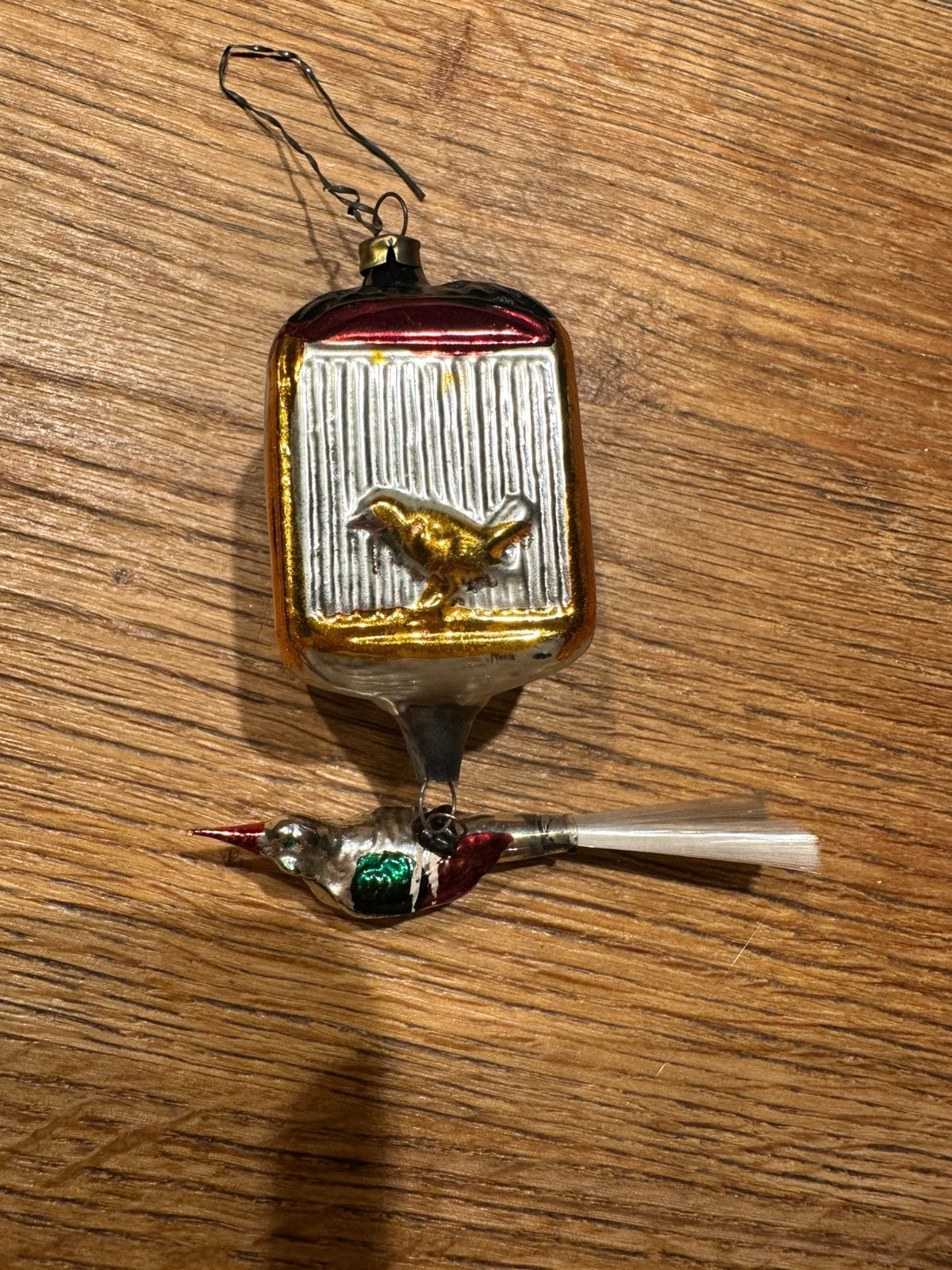 Kersthanger - vogelkooi met vogeltje, Antiek en Kunst, Ophalen of Verzenden