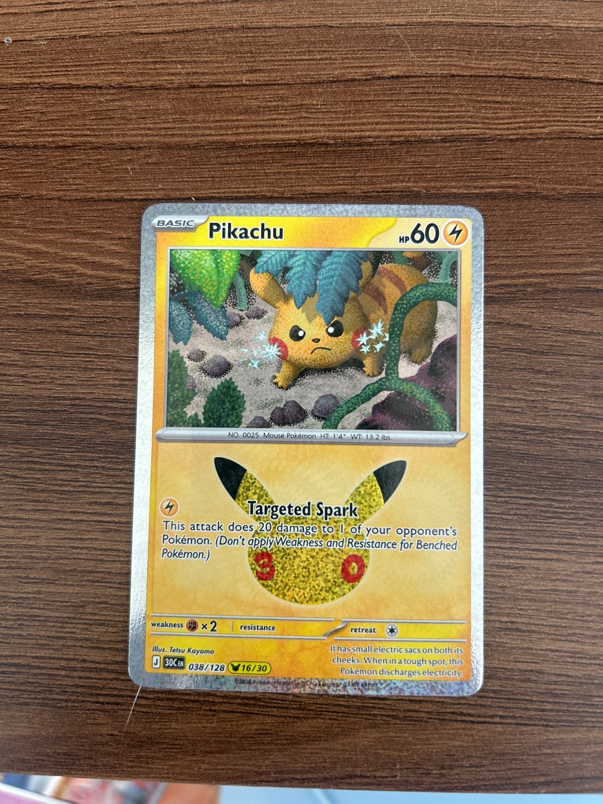 Pikachu 038/128 - Pokémon kaart, Hobby en Vrije tijd, Ophalen of Verzenden, Zo goed als nieuw, Losse kaart
