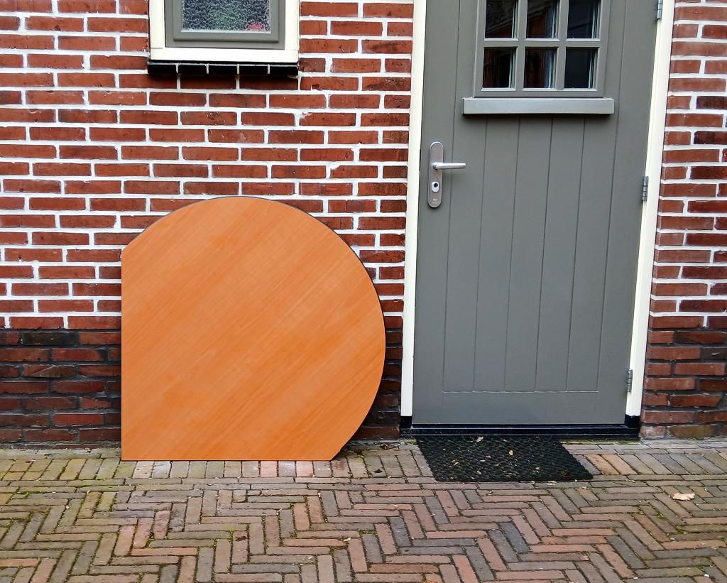 Ahrend trespa blad - bureaublad - tafelblad - houtlook, Ophalen, Zo goed als nieuw, 101 cm, Kunststof