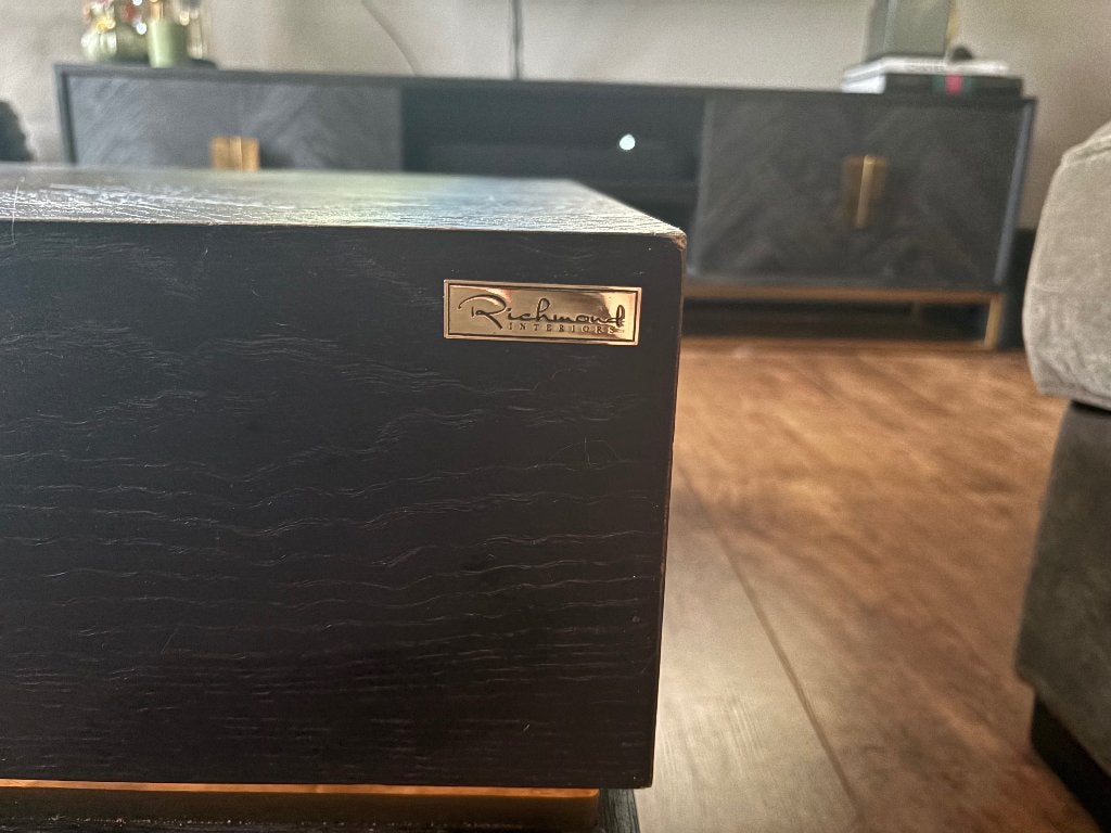 Richmond Blackbone gold salon tafel, Ophalen, Gebruikt, 50 tot 100 cm, 50 tot 100 cm