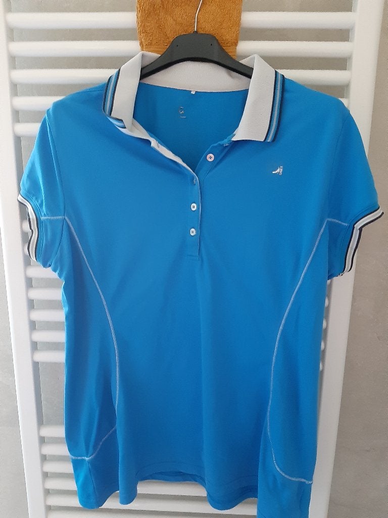 Sjeng sport/tennis polo shirt, kleur: blauw., Blauw, Sjeng, Ophalen of Verzenden, Zo goed als nieuw