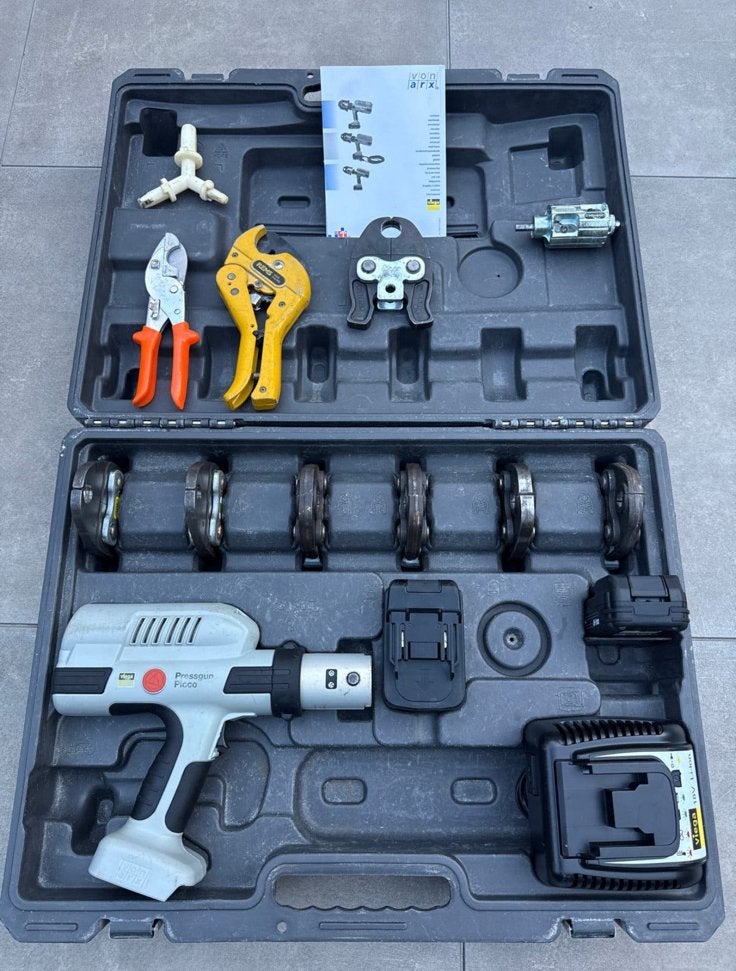 Viega picco Pressgun perstang met toebehoren, Doe-het-zelf en Verbouw, Gereedschap | Handgereedschap, Ophalen, Zo goed als nieuw