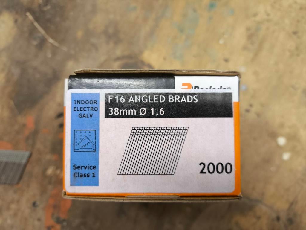 Paslode schuine T nagels 38 mm doosje, Ophalen of Verzenden, Nieuw, Minder dan 50 mm, Spijkers