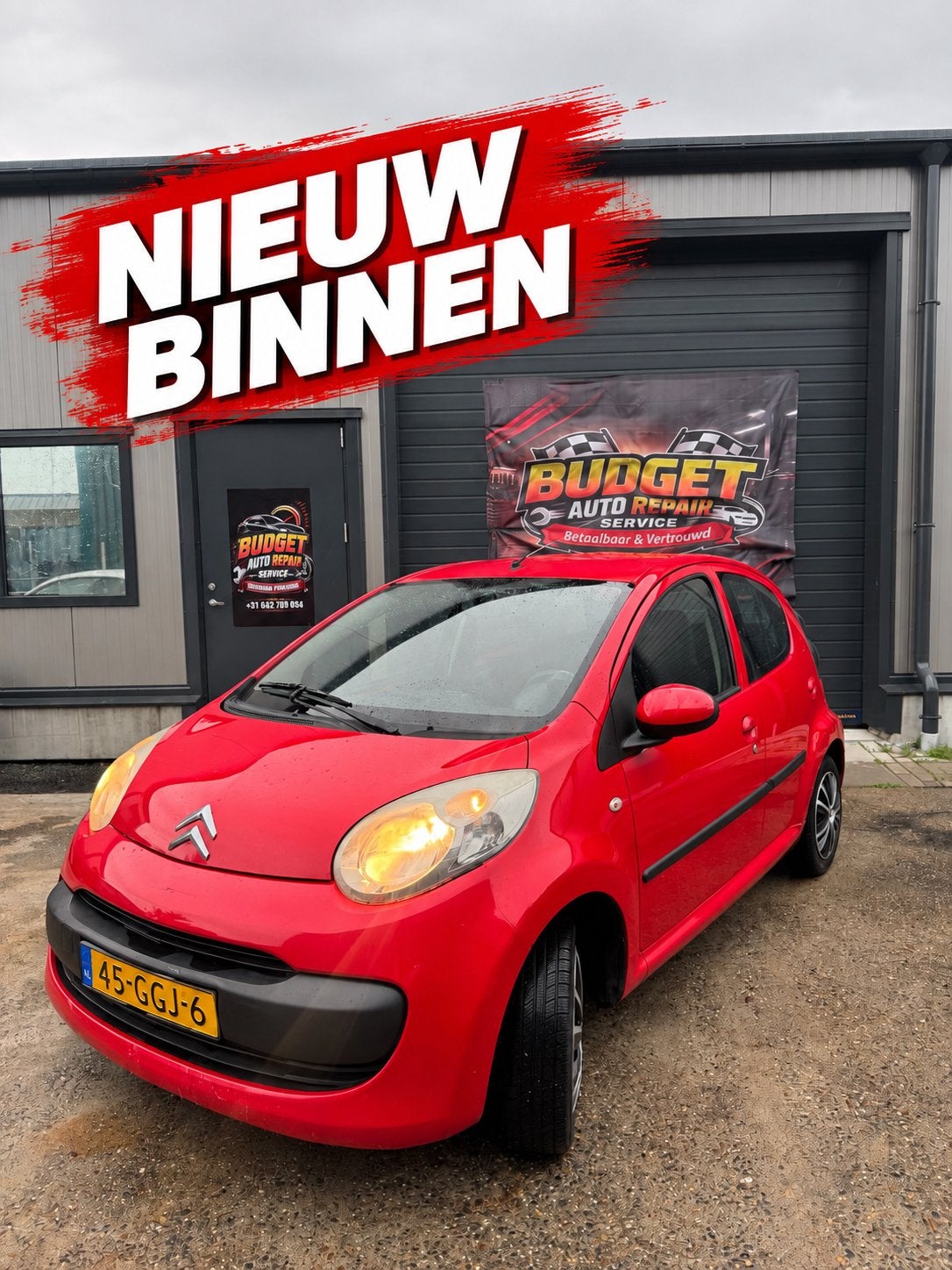 Citroën C1 1.0 5-DRS 2008 Rood, Auto's, Voorwielaandrijving, 4 stoelen, C1, 68 pk