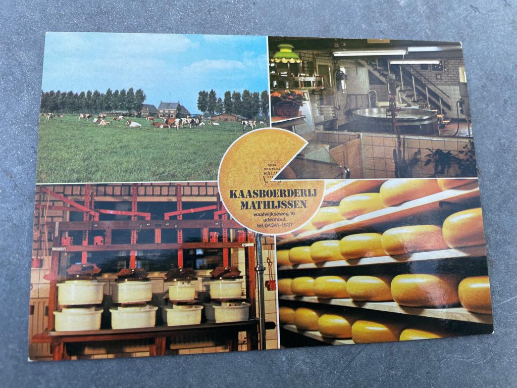 ansichtkaart van Udenhout, kaasboerderij Mathijssen., Verzamelen, Ansichtkaarten | Nederland, Verzenden, 1960 tot 1980, Noord-Brabant