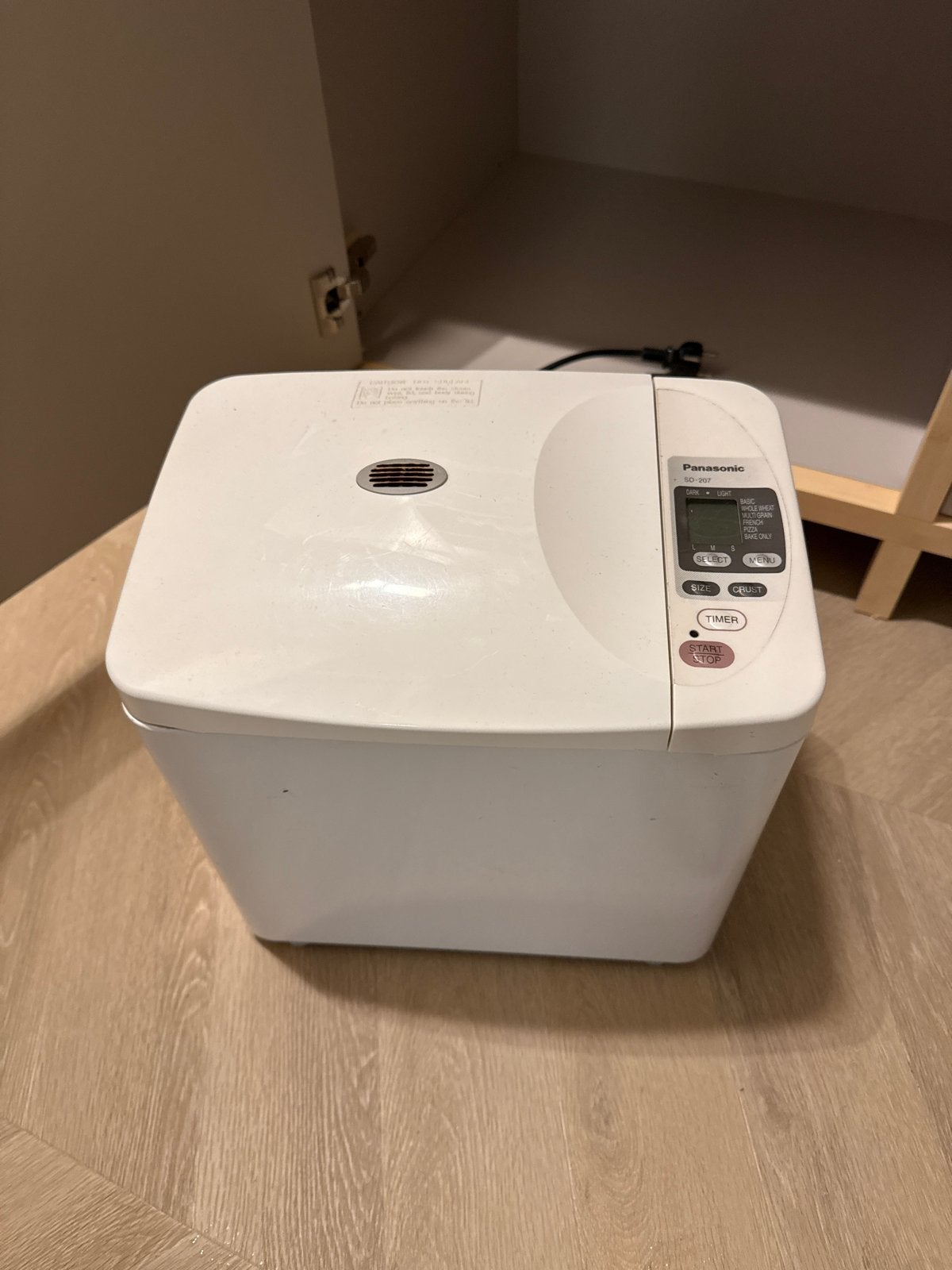 Panasonic SD-207 Broodbakmachine met Timer, 800 tot 1200 gram deeg, Ophalen, Met timer, Gebruikt