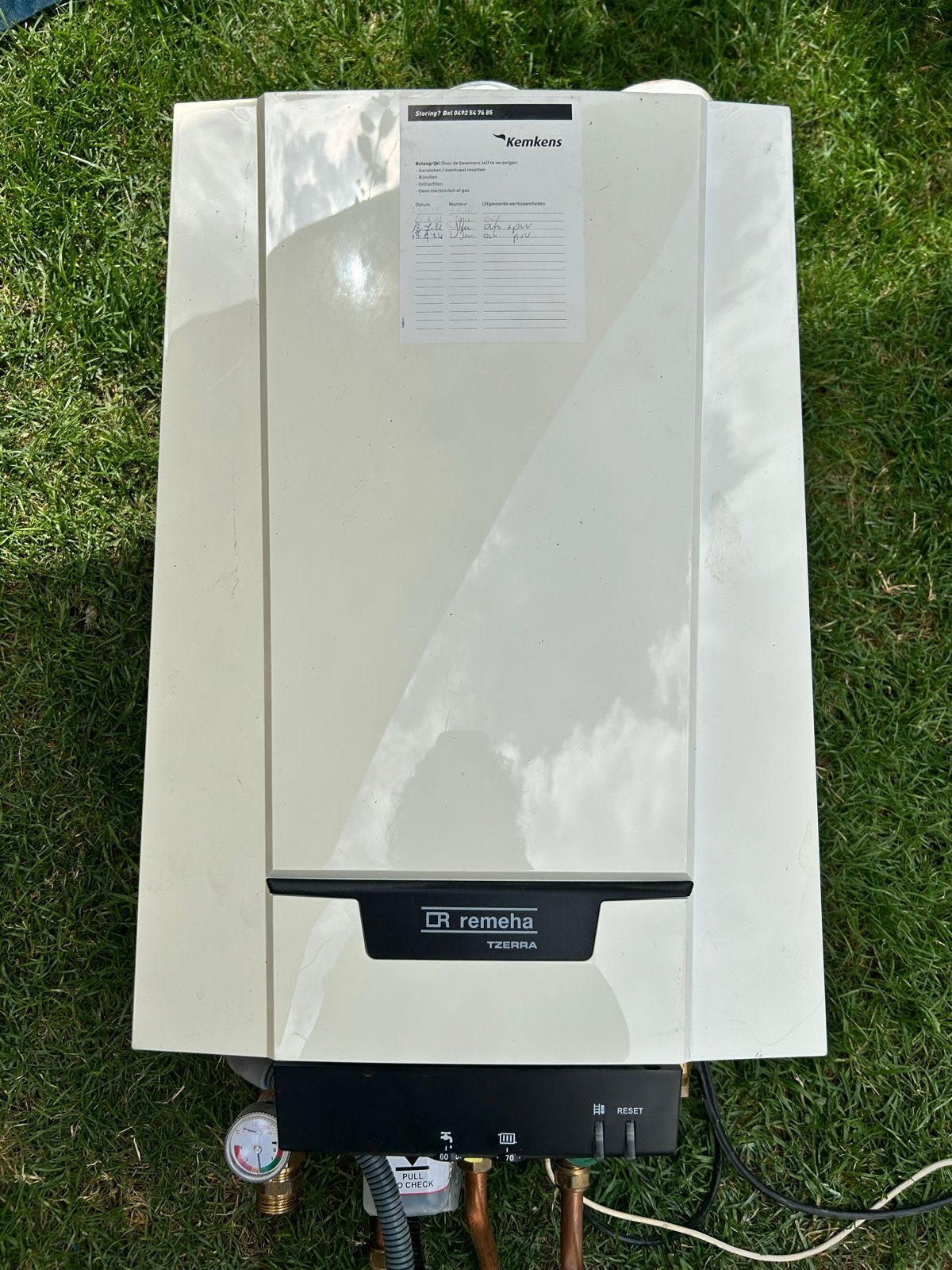 Remeha Tzerra M 39c Plus CV-ketel met thermostaat, Ophalen, Gebruikt, Hoog rendement (Hr), Cv-ketel of Combi-ketel