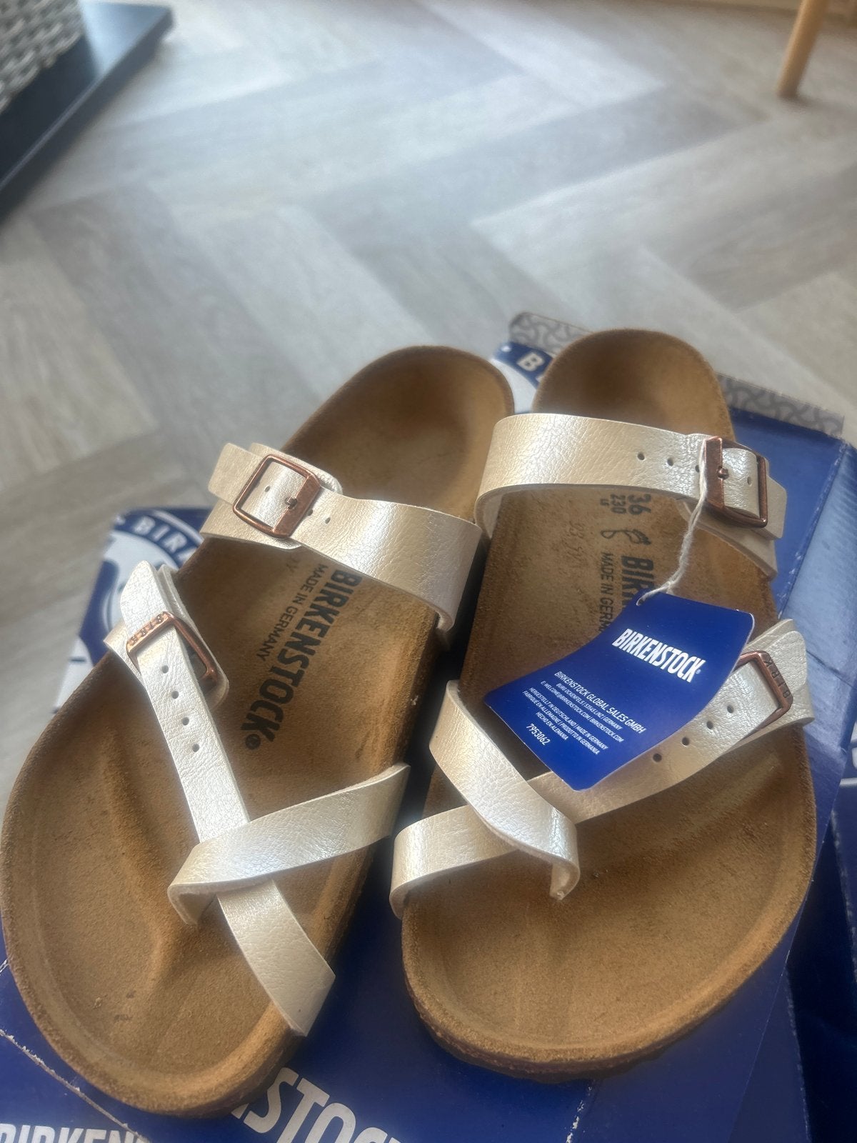 Nieuwe Birkenstock Mayari Sandalen  parelmoer wit - Maat 36, Ophalen of Verzenden, Nieuw, Beige, Sandalen of Muiltjes