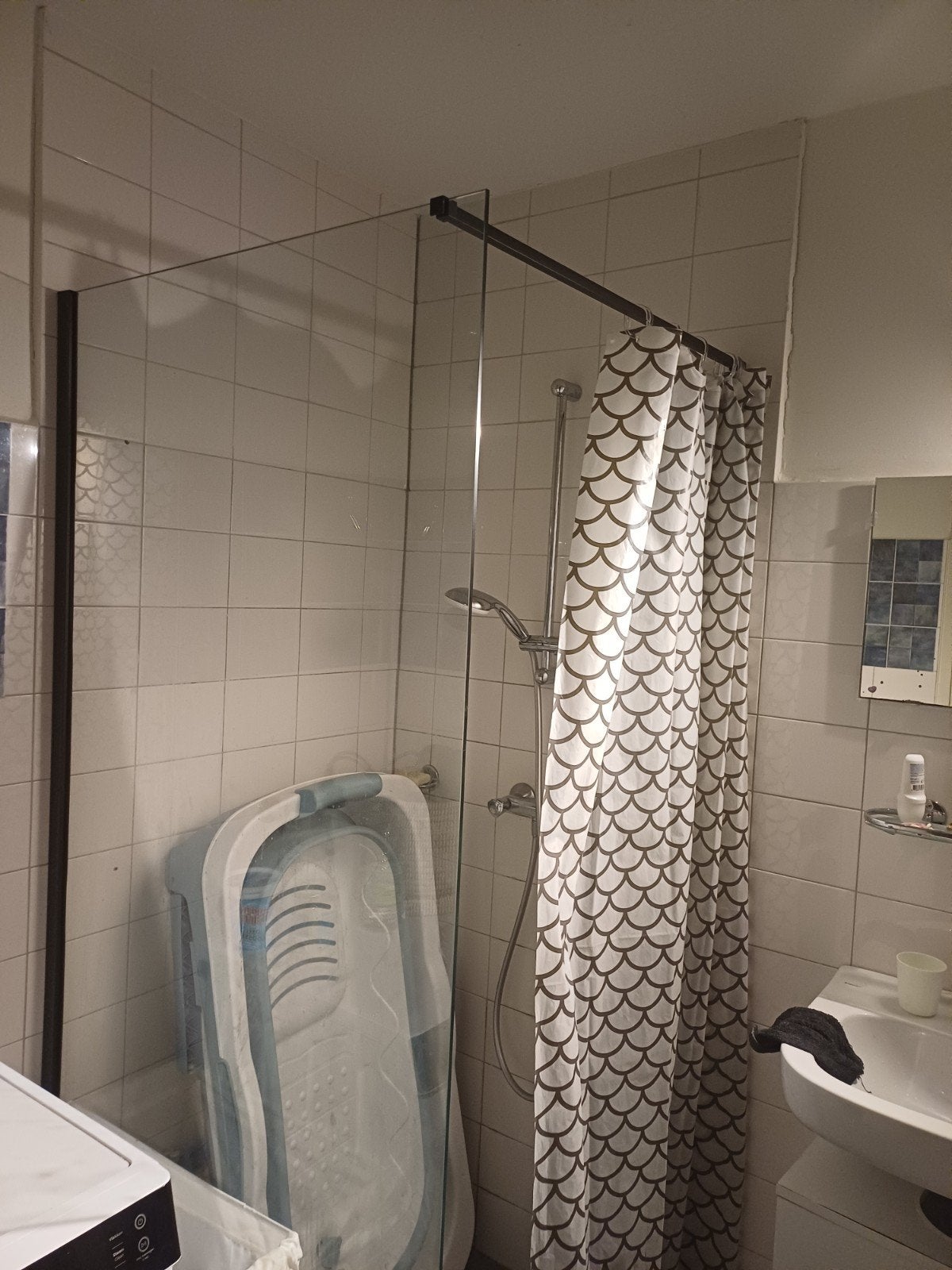 Glazen douche wand, Ophalen of Verzenden, Zo goed als nieuw, Douche