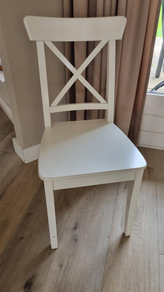 Witte eetkamerstoel Ikea Rosentorp, Ophalen, Gebruikt, Wit, Eén