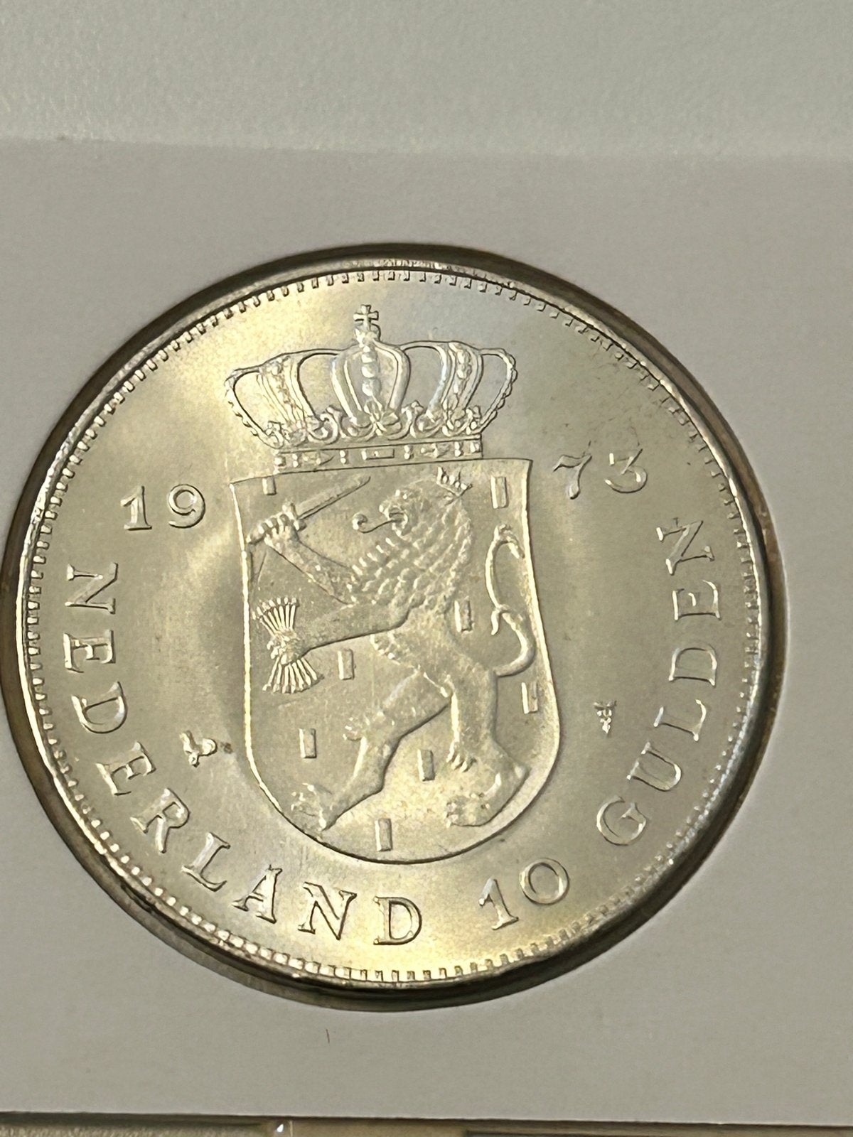10 Gulden 1973 Zilveren Munt Koningin Juliana, Postzegels en Munten, Munten | Nederland, Koningin Juliana, Zilver, Ophalen of Verzenden