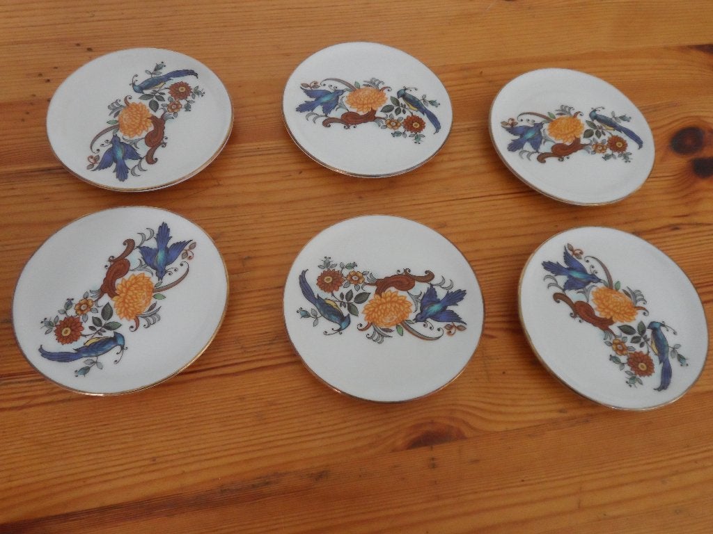 Kleine bordjes / onderzetters / petit four - feltmann, Ophalen of Verzenden, Glasonderzetter, Gebruikt, Steen/keramiek
