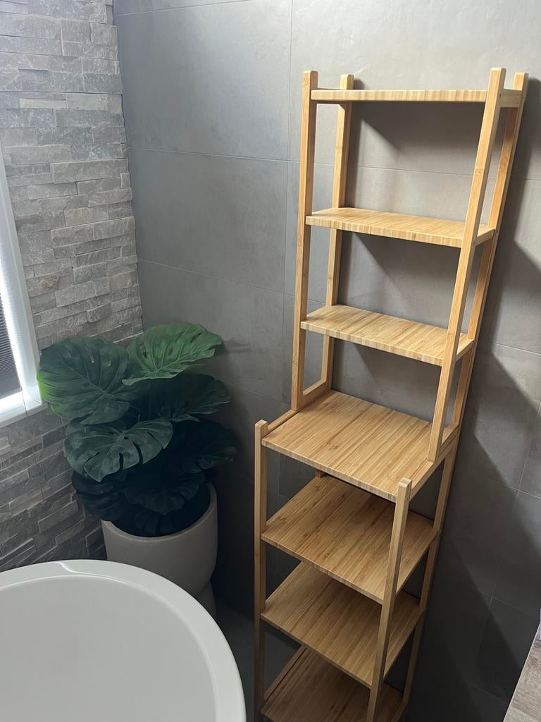 IKEA RÅGRUND Stellingkast Bamboe - 33x28x163 cm, Ophalen, Zo goed als nieuw