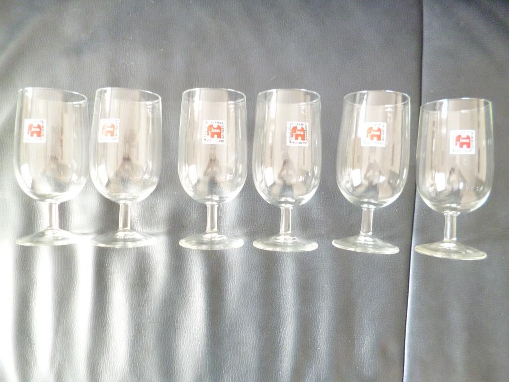 6 NIEUWE Jumbo[spellen] bierglazen samen €5,00, Ophalen of Verzenden, Nieuw, Bierglas