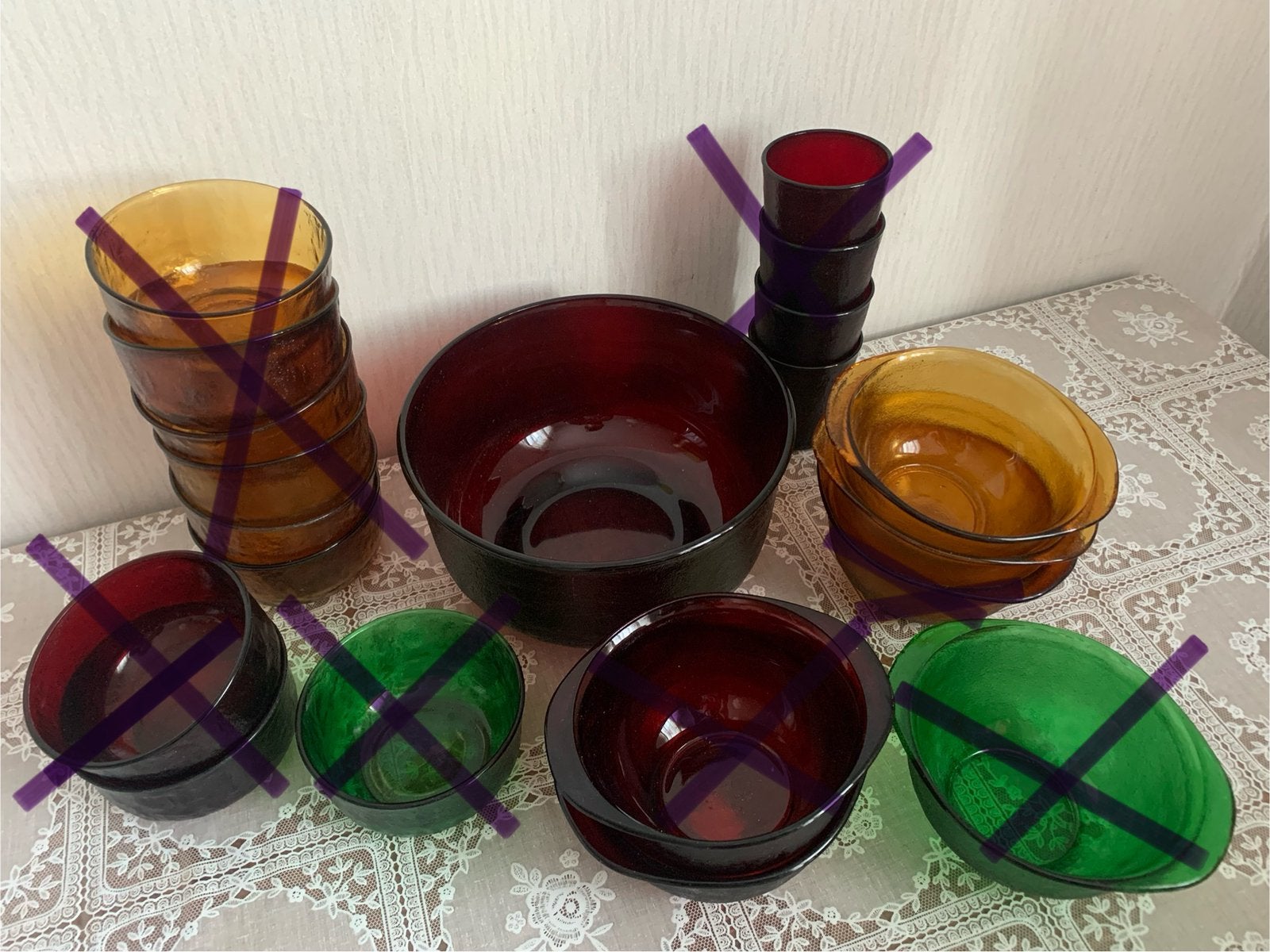ARCOROC Sierra kom schaal glas kop/schotel vintage, Gebruikt, Ophalen of Verzenden, Overige stijlen, Glas