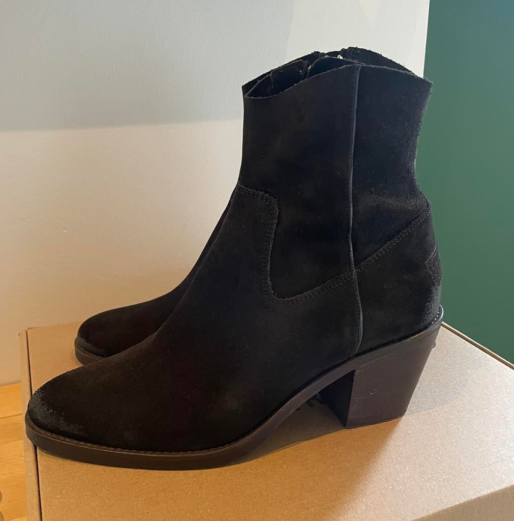 Zwarte suede Shabbies laarsjes mt 40, Ophalen of Verzenden, Zo goed als nieuw, Zwart