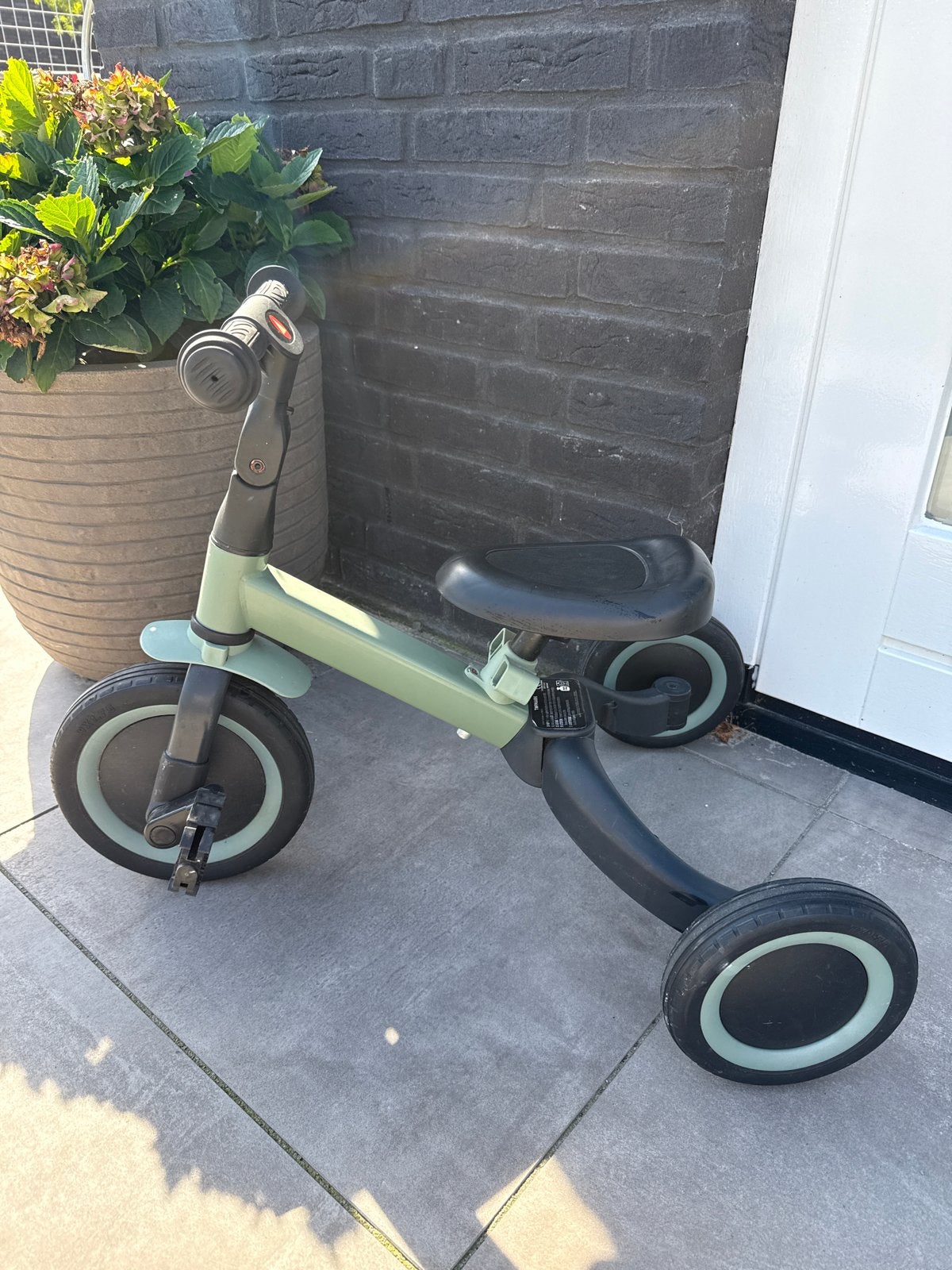 Topmark Kinder driewieler/loopfiets - Groen, Ophalen, Zo goed als nieuw, Minder dan 16 inch