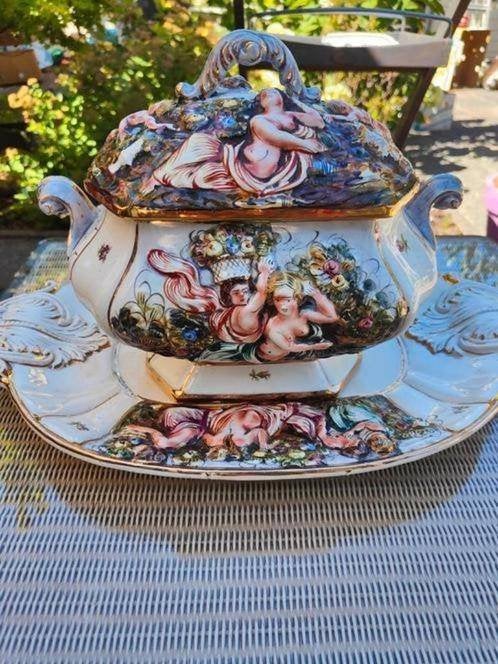 Capodimonte Berini Terrine met Schaal - Italië, Antiek en Kunst, Ophalen
