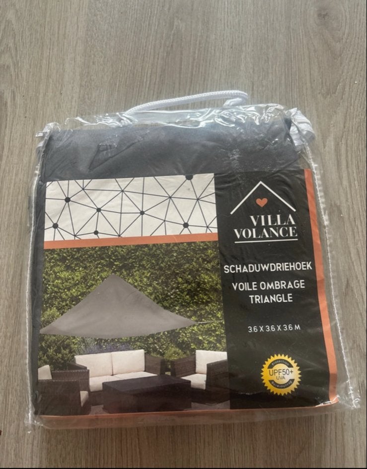 Villa Volance Schaduwdriehoek 3.6x3.6x3.6M, Ophalen of Verzenden, Nieuw