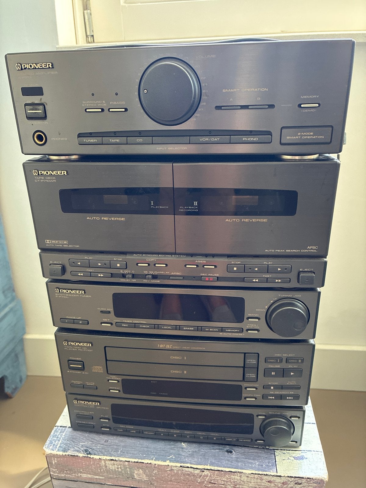 Pioneer Stereoset met Cassettedeck, CD-speler, Tuner, Audio, Tv en Foto, Stereo-sets, Ophalen, Gebruikt, Cassettedeck, Losse componenten