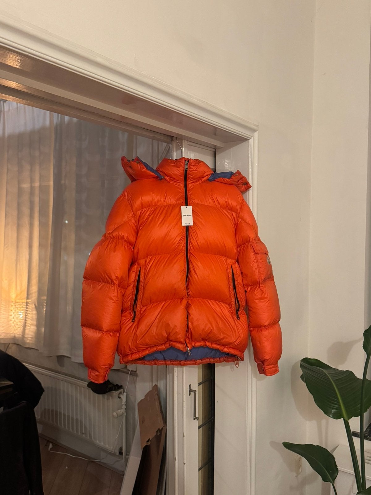 Moncler jas Maat 4(XL), Kleding | Heren, Verzenden, Zo goed als nieuw, Maat 56/58 (XL), Oranje