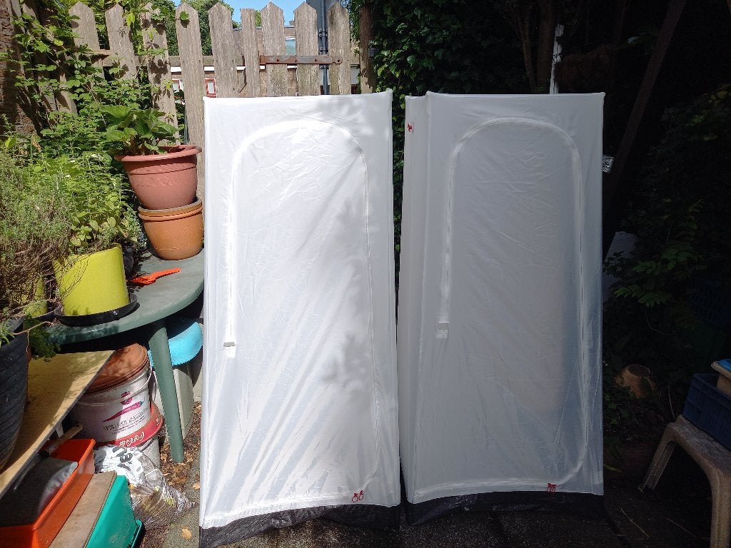 3x garderobe tent ikea vuku, Caravans en Kamperen, Ophalen of Verzenden, Zo goed als nieuw, Campingkast