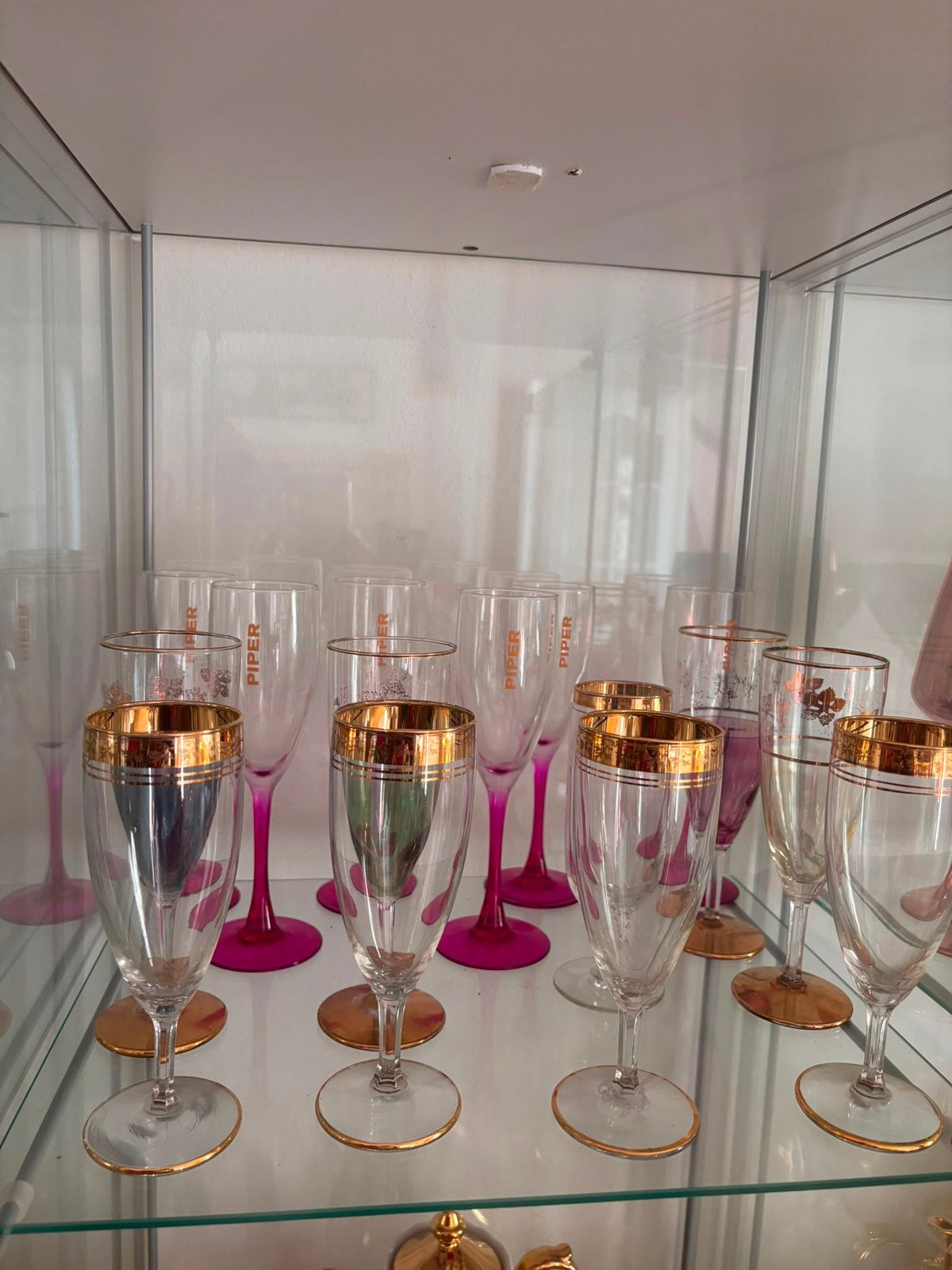 6 vintage champagneglazen, Ophalen, Zo goed als nieuw