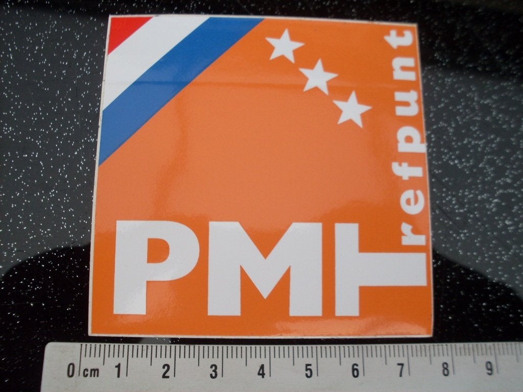 sticker PMT trefpunt logo embleem NL, Verzenden, Zo goed als nieuw, Bedrijf of Vereniging