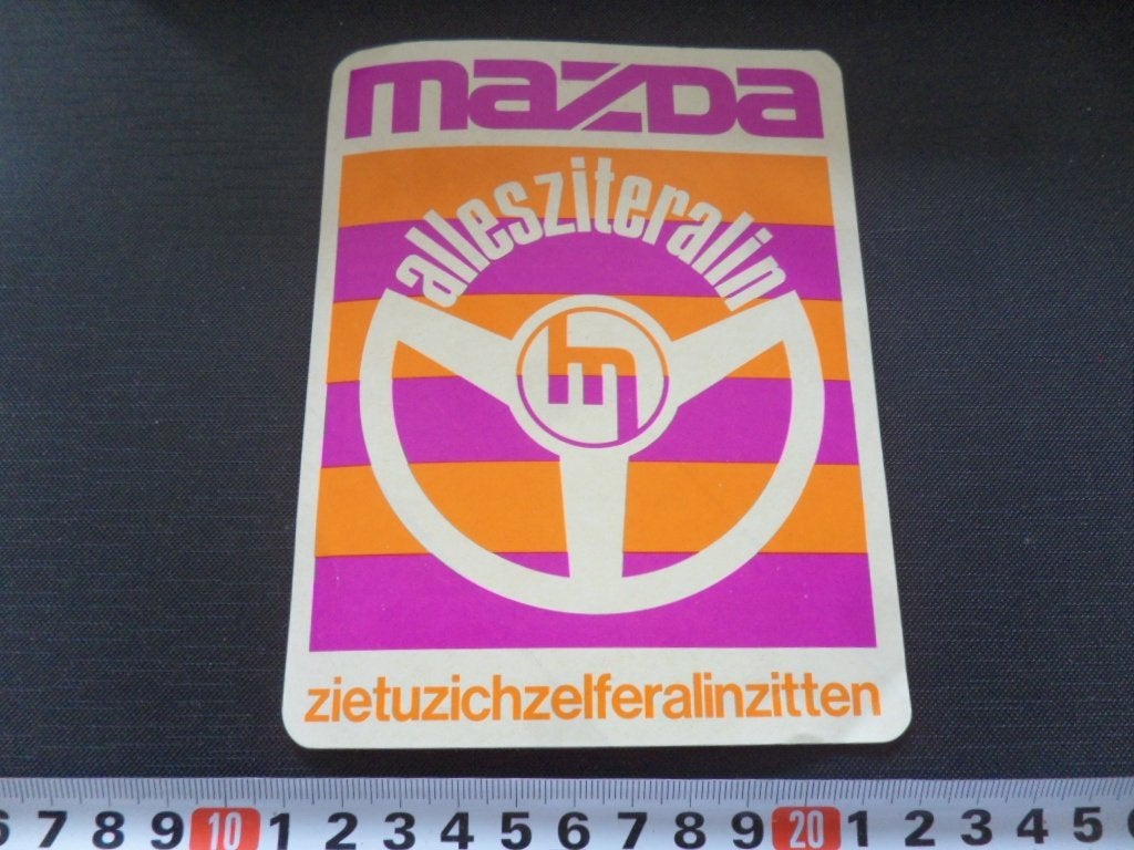 sticker MAZDA allesziteralin zietizichzelferalinzitten, Ophalen, Zo goed als nieuw