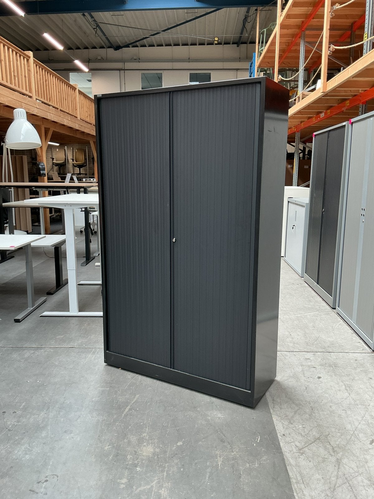 Ahrend roldeurkasten, kantoorkasten ZWART 195x120x45, Gebruikt, 100 tot 150 cm, ., Ophalen of Verzenden
