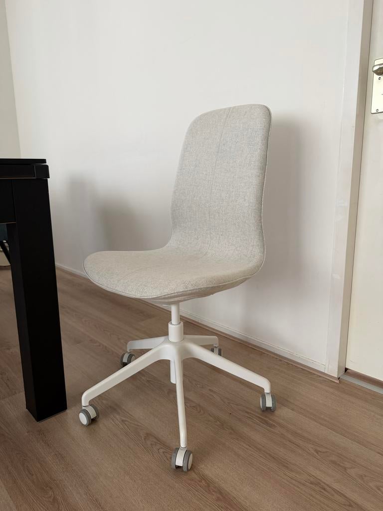 IKEA LÅNGFJÄLL bureaustoel | beige/wit | verstelbaar, Huis en Inrichting, Bureaustoelen, Ophalen, Zo goed als nieuw, Beige, Bureaustoel