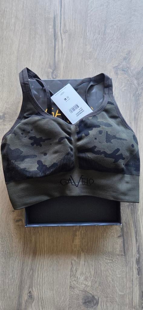 Gavelo sport bh maat M, nieuw - Camo Seamless Sports Bra, Maat 38/40 (M), Nieuw, Fitness of Aerobics, Groen