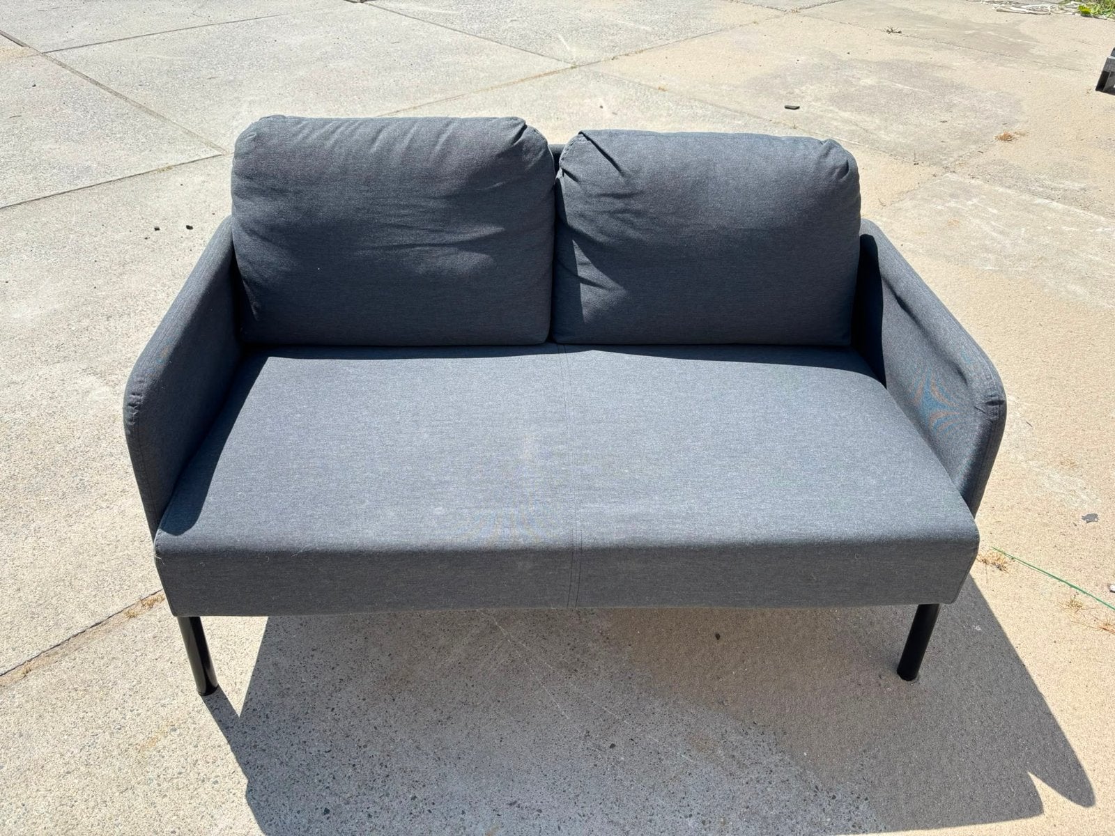 IKEA Glostad 2-zitsbank Antraciet - Zo goed als nieuw, Ophalen, Tweepersoons, 75 tot 100 cm, Zo goed als nieuw