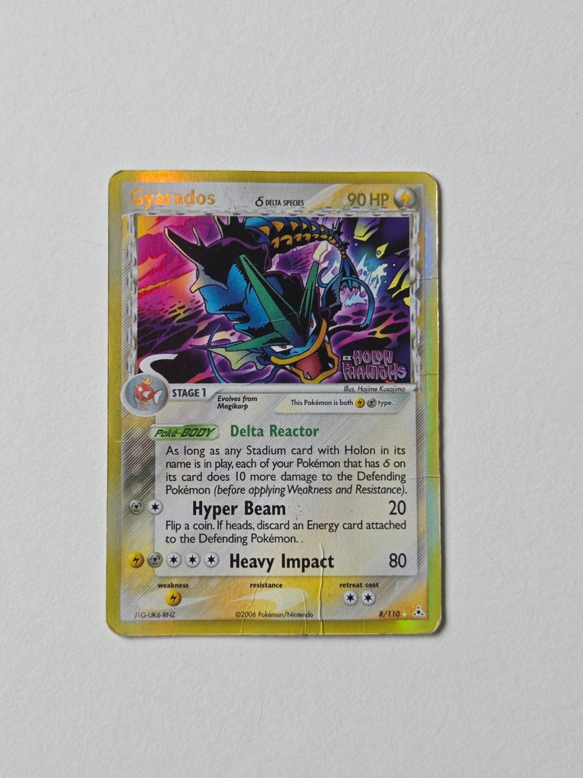 Gyarados - HP 8, Ophalen of Verzenden, Zo goed als nieuw, Losse kaart, Foil