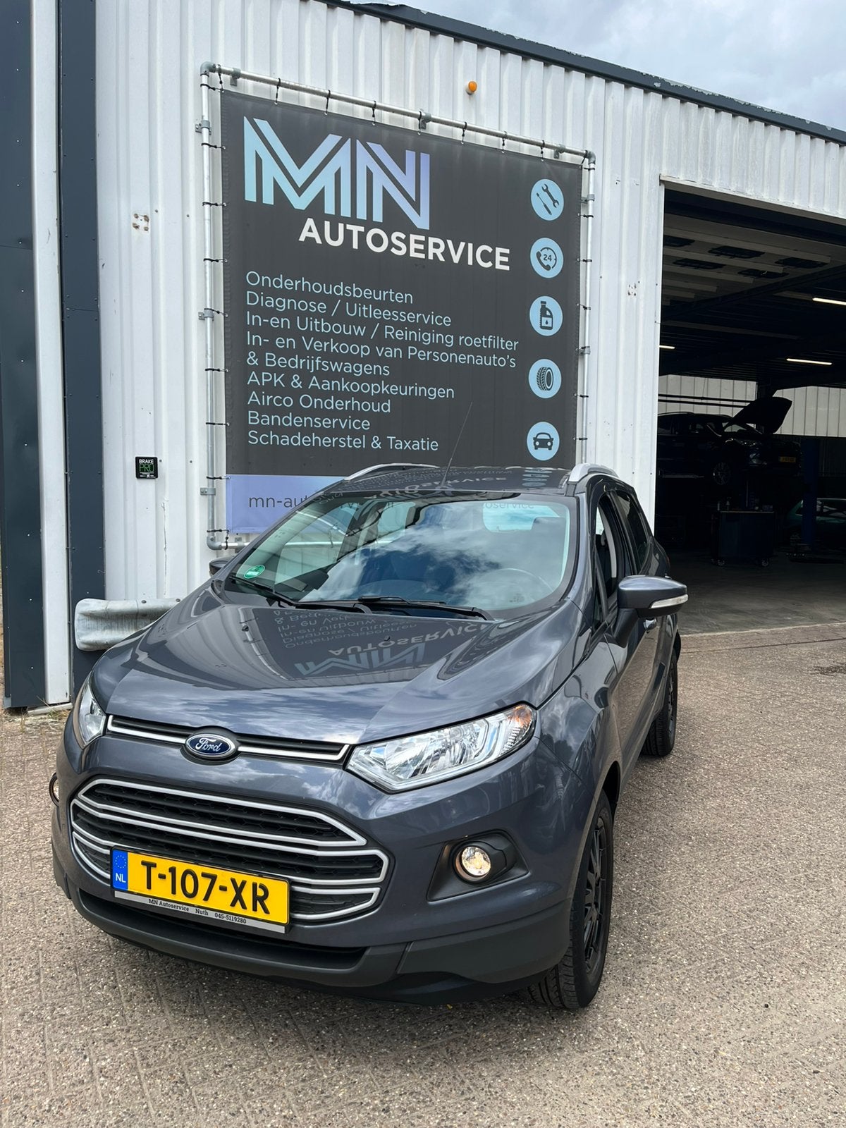 Ford Ecosport 1.5 82KW  Airco 2016 Grijs, Auto's, Voorwielaandrijving, Euro 5, Stof, 1498 cc