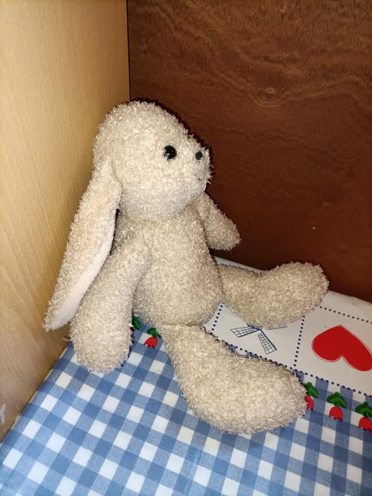 Hema konijn knuffel 32 cm groot zonder etiket, Ophalen of Verzenden, Zo goed als nieuw, Konijn