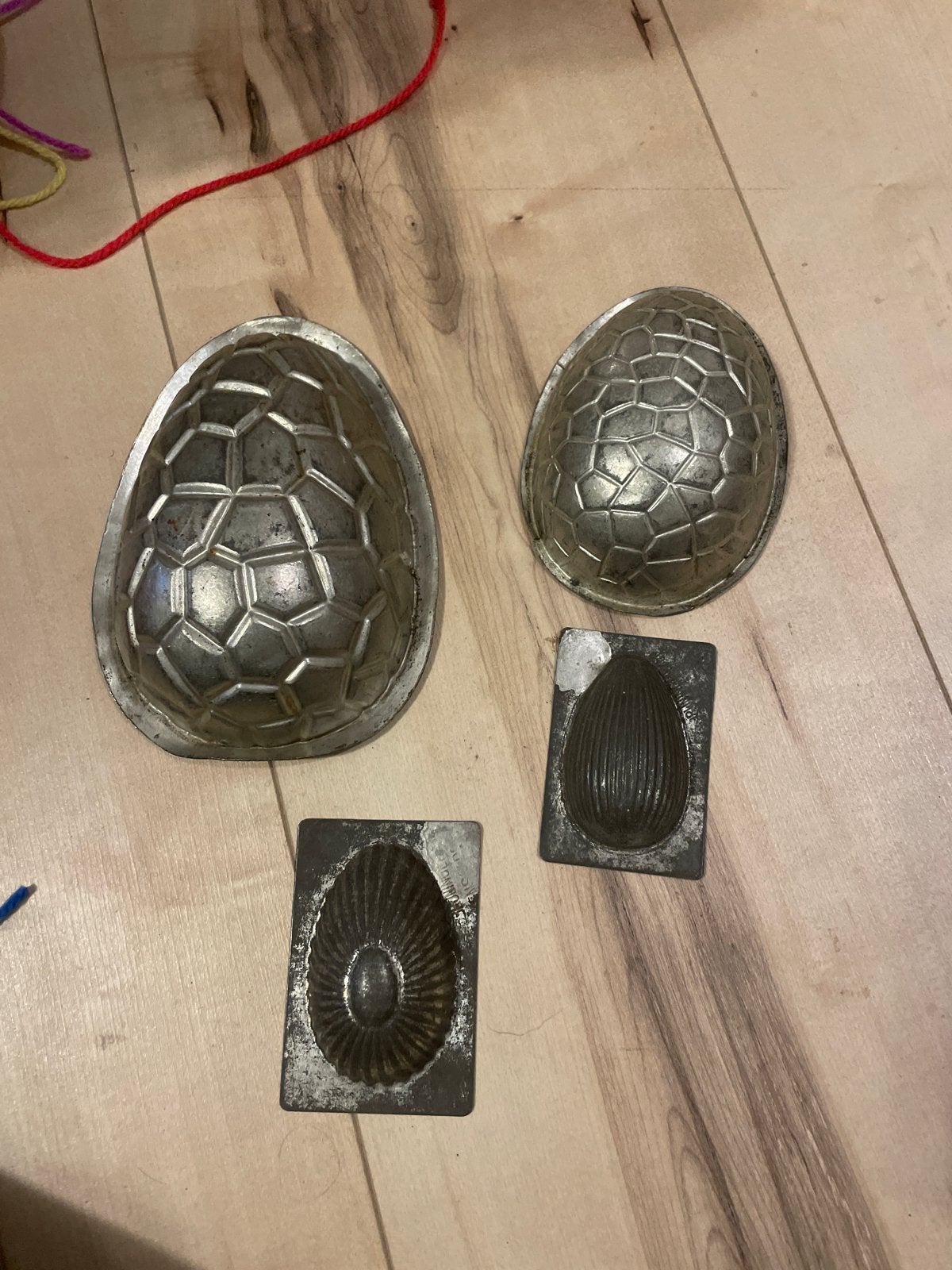Vintage chocoladevormen - Paaseieren en amandelen, Ophalen of Verzenden